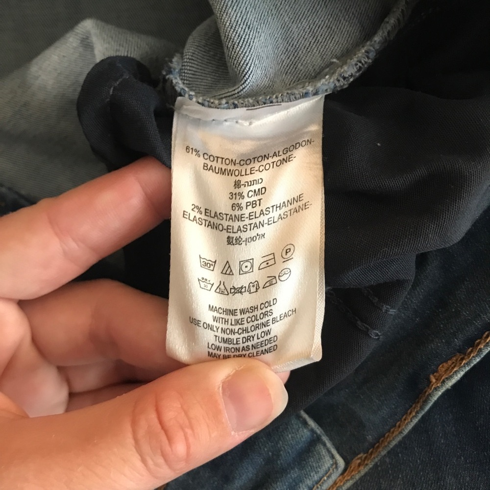 Free People Blue Distressed Skinny Jeans Size W29 Short - Picture 11 of 12